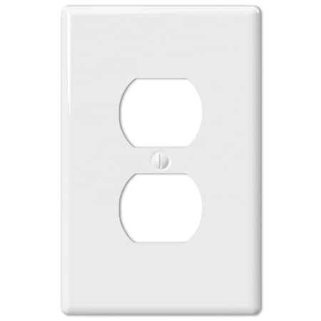 Amerelle Metro White 1 gang Ceramic Duplex Wall Plate 1 pk 3000DW